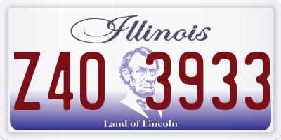 IL license plate Z403933