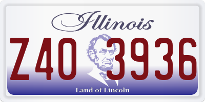 IL license plate Z403936