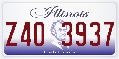 IL license plate Z403937