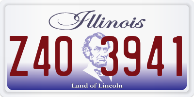 IL license plate Z403941