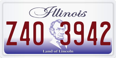 IL license plate Z403942