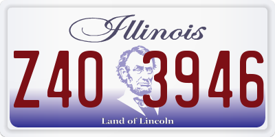 IL license plate Z403946