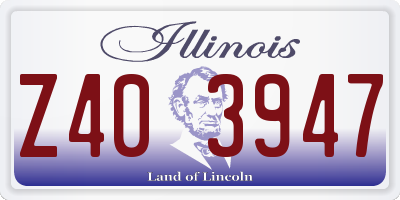 IL license plate Z403947