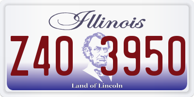 IL license plate Z403950