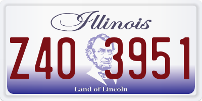 IL license plate Z403951