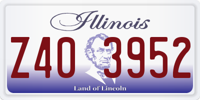 IL license plate Z403952