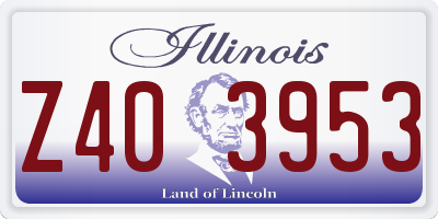 IL license plate Z403953