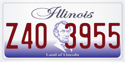 IL license plate Z403955