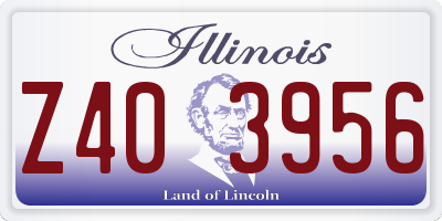 IL license plate Z403956