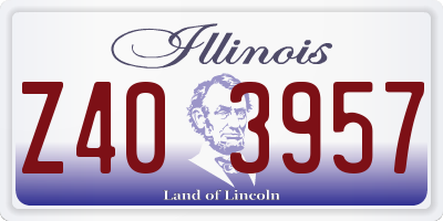 IL license plate Z403957