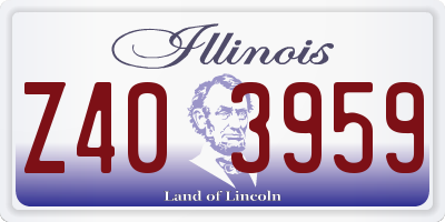IL license plate Z403959