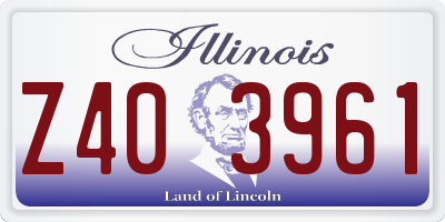 IL license plate Z403961