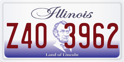 IL license plate Z403962