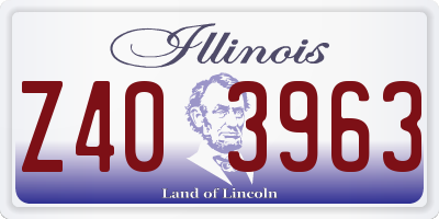 IL license plate Z403963
