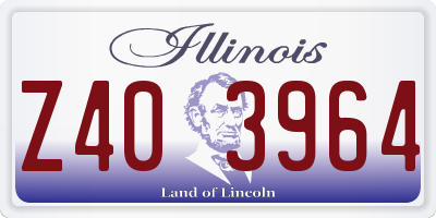 IL license plate Z403964