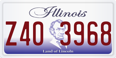 IL license plate Z403968