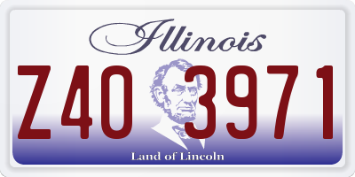 IL license plate Z403971