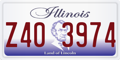 IL license plate Z403974