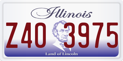 IL license plate Z403975