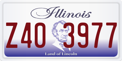 IL license plate Z403977