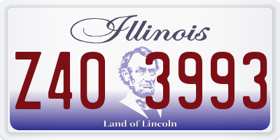 IL license plate Z403993