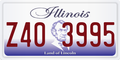 IL license plate Z403995