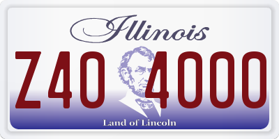 IL license plate Z404000