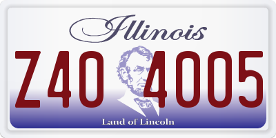 IL license plate Z404005