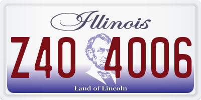 IL license plate Z404006