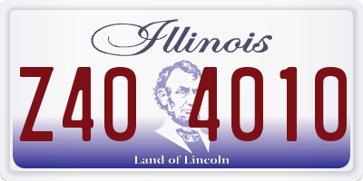 IL license plate Z404010