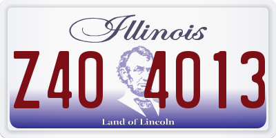 IL license plate Z404013