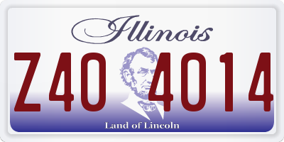 IL license plate Z404014
