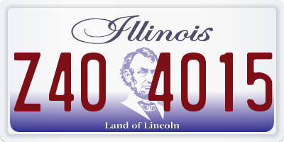 IL license plate Z404015