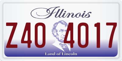 IL license plate Z404017