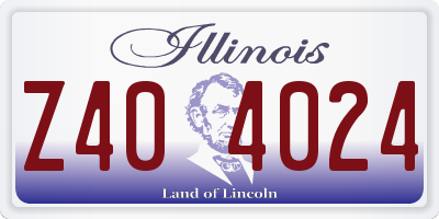 IL license plate Z404024