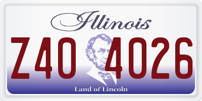 IL license plate Z404026