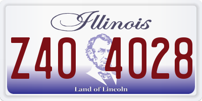 IL license plate Z404028