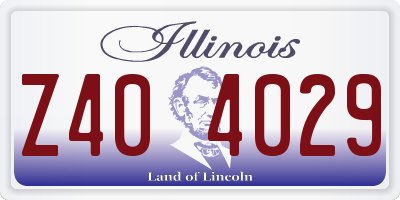 IL license plate Z404029