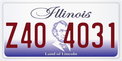 IL license plate Z404031