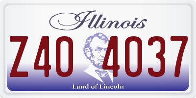 IL license plate Z404037