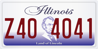 IL license plate Z404041