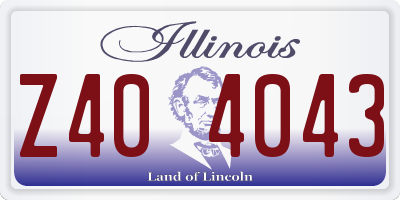 IL license plate Z404043