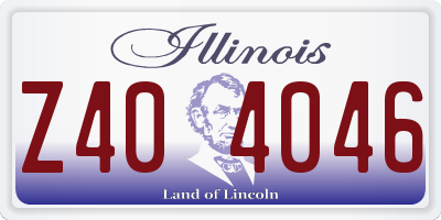 IL license plate Z404046