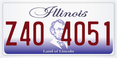 IL license plate Z404051