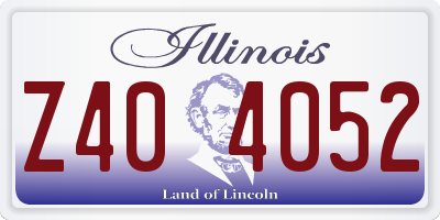 IL license plate Z404052