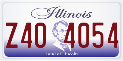 IL license plate Z404054