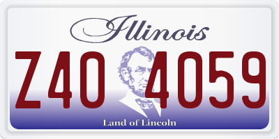 IL license plate Z404059