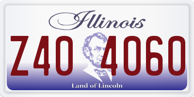 IL license plate Z404060