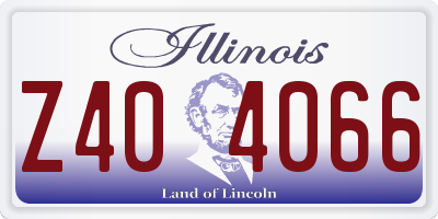 IL license plate Z404066