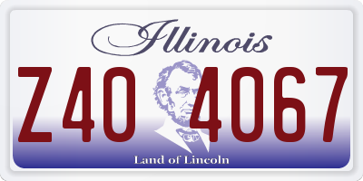 IL license plate Z404067